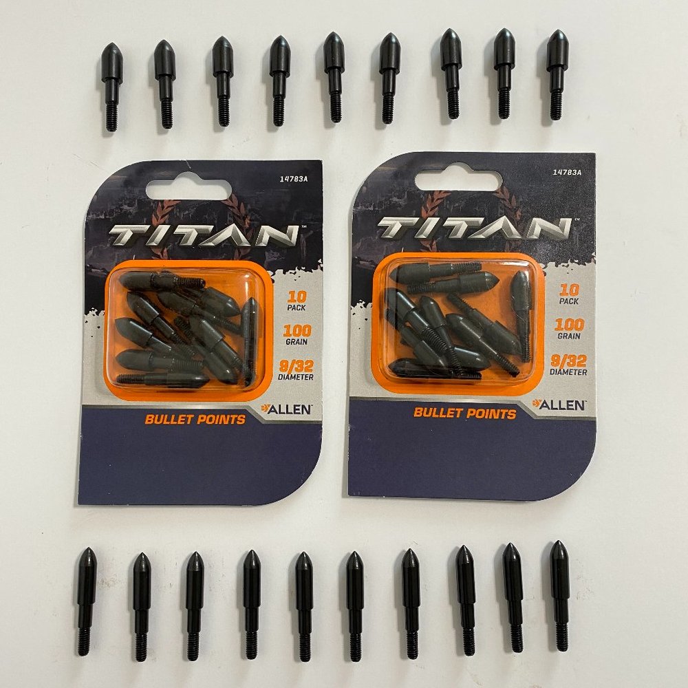 Allen Titan Bullet Points Size 9/32 AND 17/64 Diameter Mixed Lot 39 Total Points - Picture 1 of 2